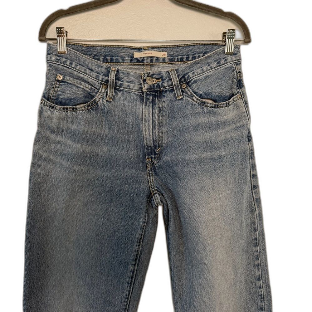 Levi's 94 Baggy Women's Jeans Size 28x30 Medium Wash High Rise Loose Streetwear - Picture 3 of 10
